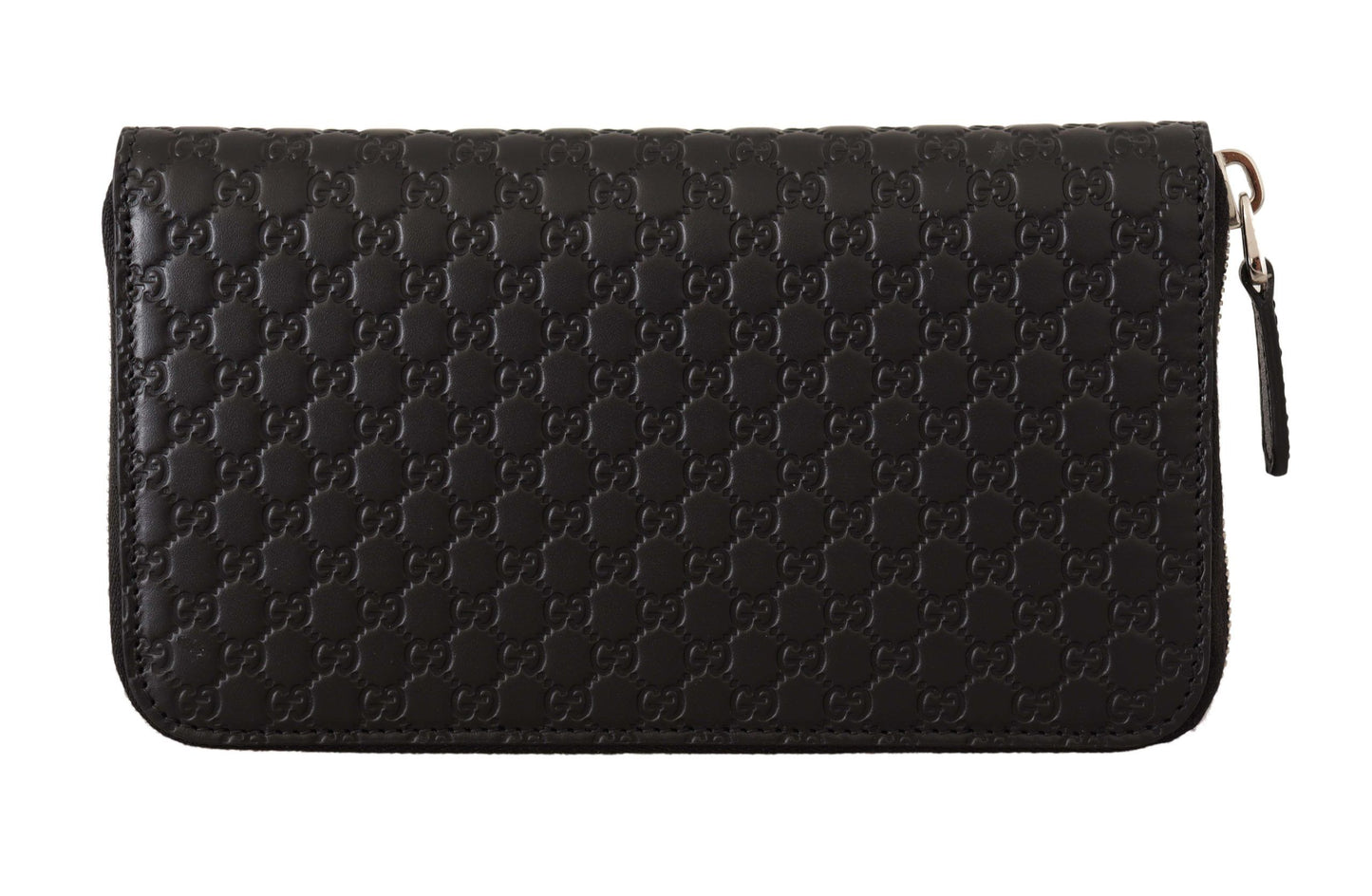  - Elegant Black Leather Zip-Around Wallet