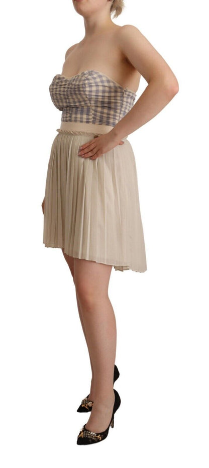  - Chic Beige Strapless A-Line Dress