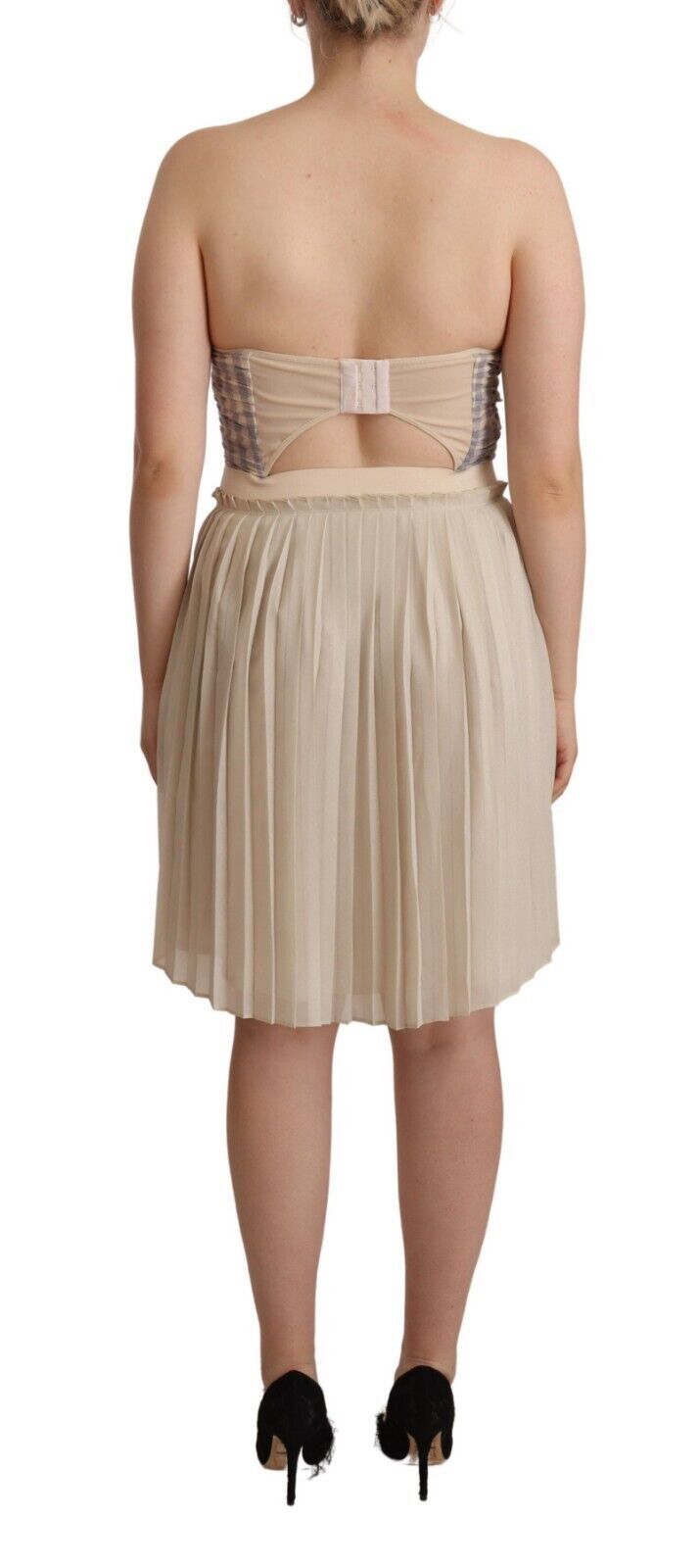  - Chic Beige Strapless A-Line Dress