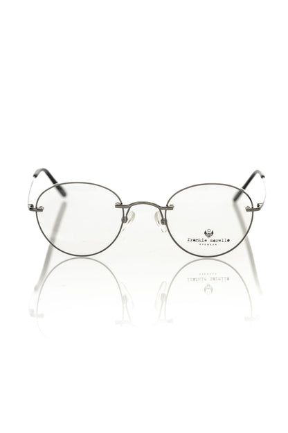 Gray Metallic Unisex Eyeglass Frame - The Luxe Alliance
