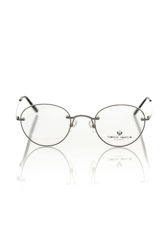 Gray Metallic Unisex Eyeglass Frame - The Luxe Alliance