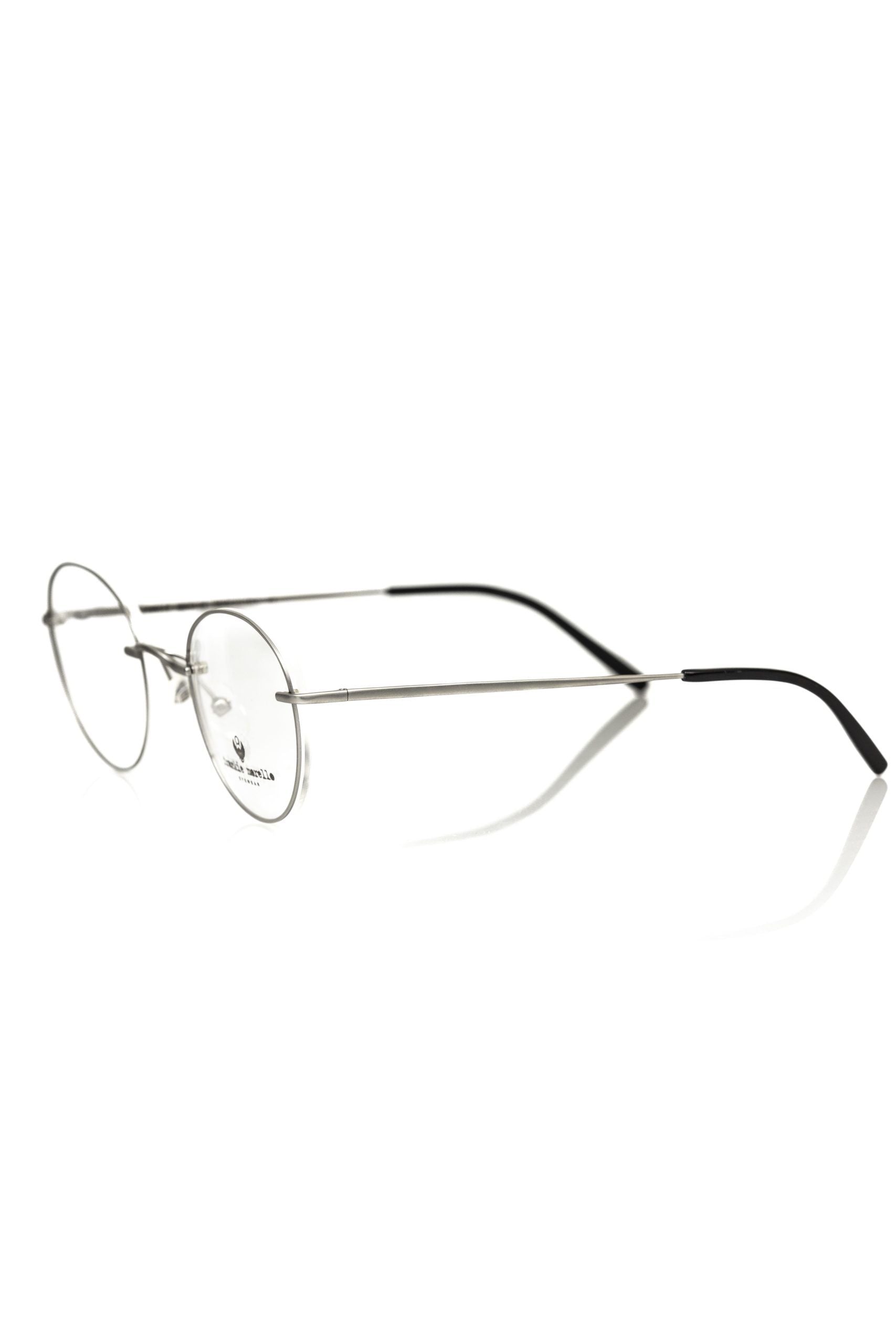 Frankie Morello Silver Metallic Unisex Eyeglass Frame