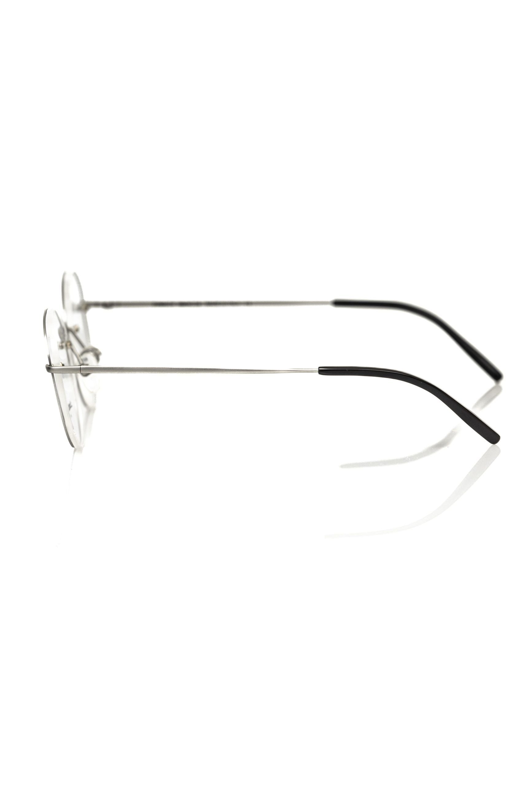 Frankie Morello Silver Metallic Unisex Eyeglass Frame