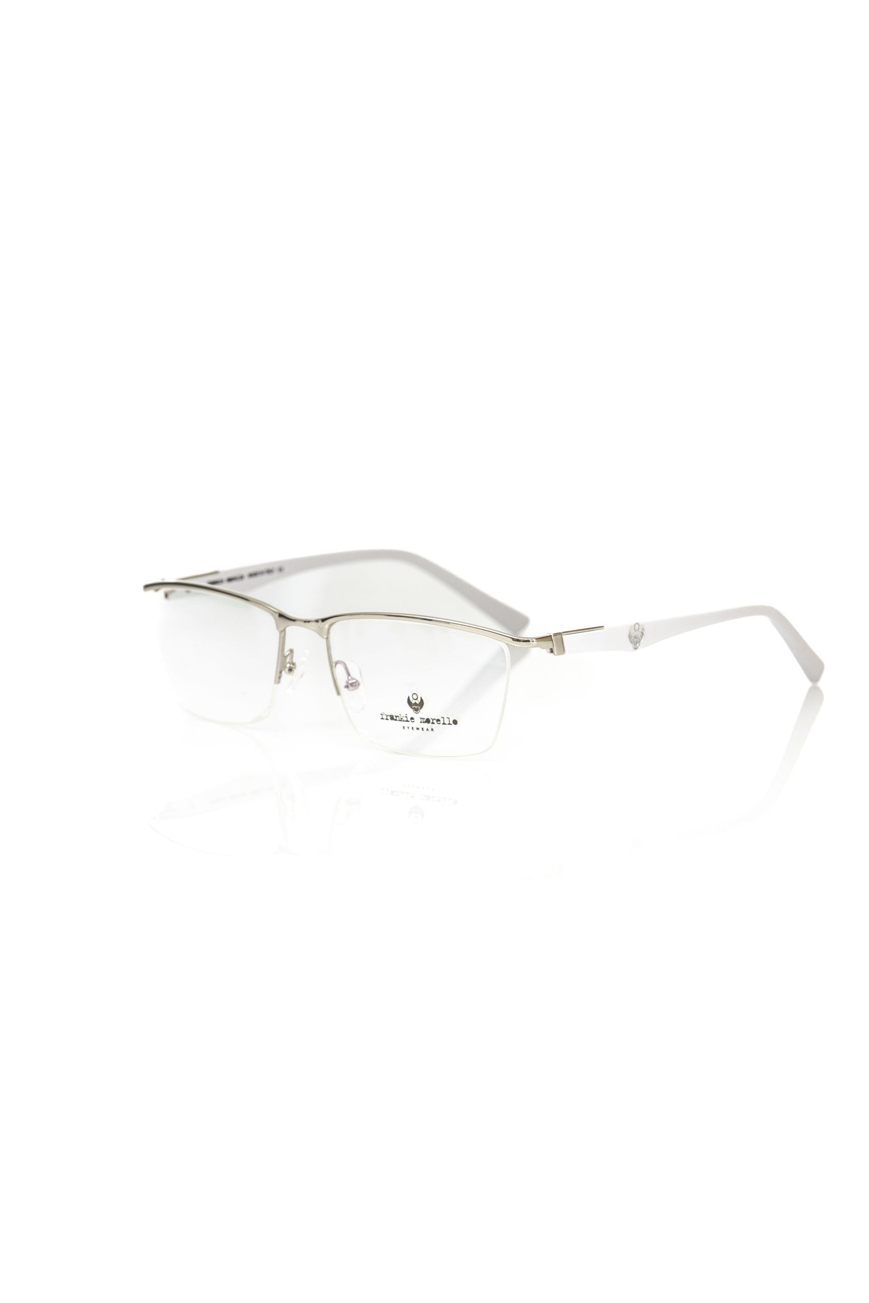 Frankie Morello Silver Metallic Unisex Frame Eyeglasses