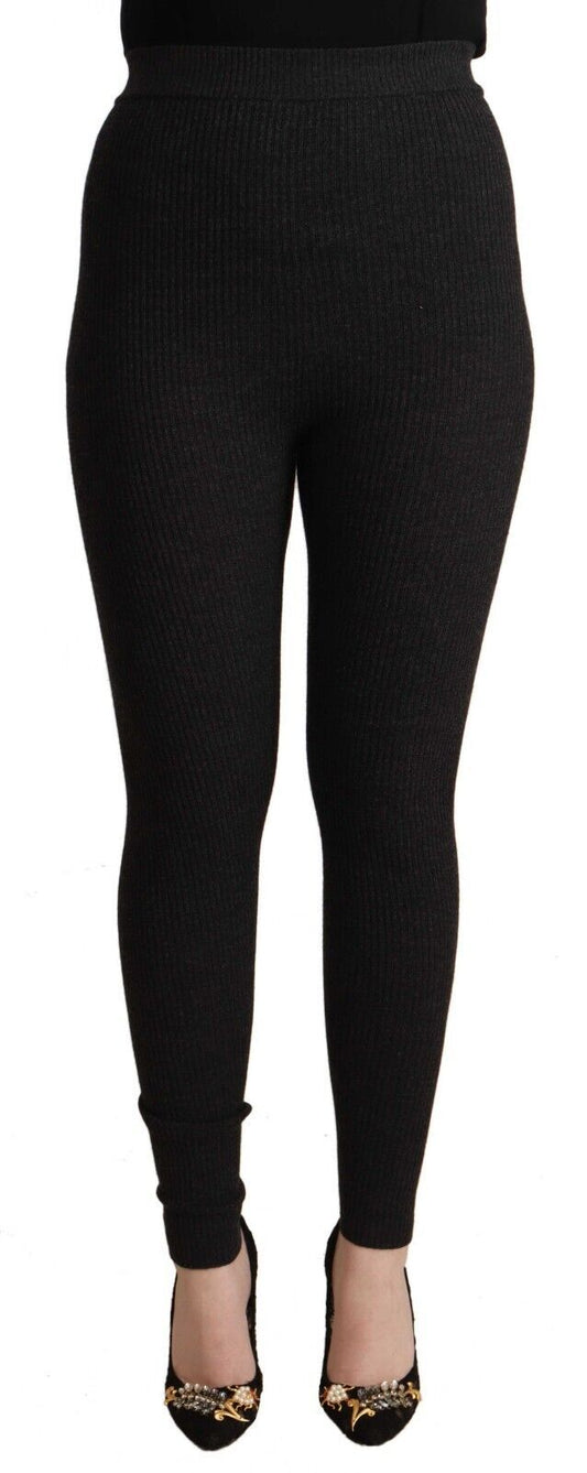  - Elegant High-Waist Wool Tights Pants