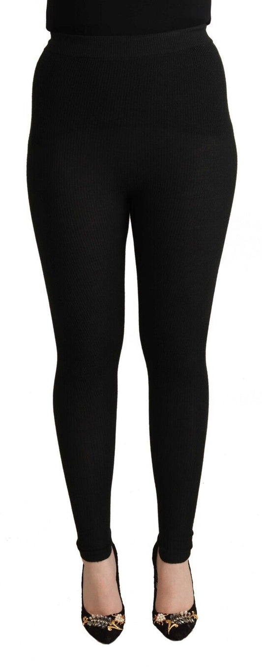  - Elegant High Waist Cashmere-Silk Tights Pants