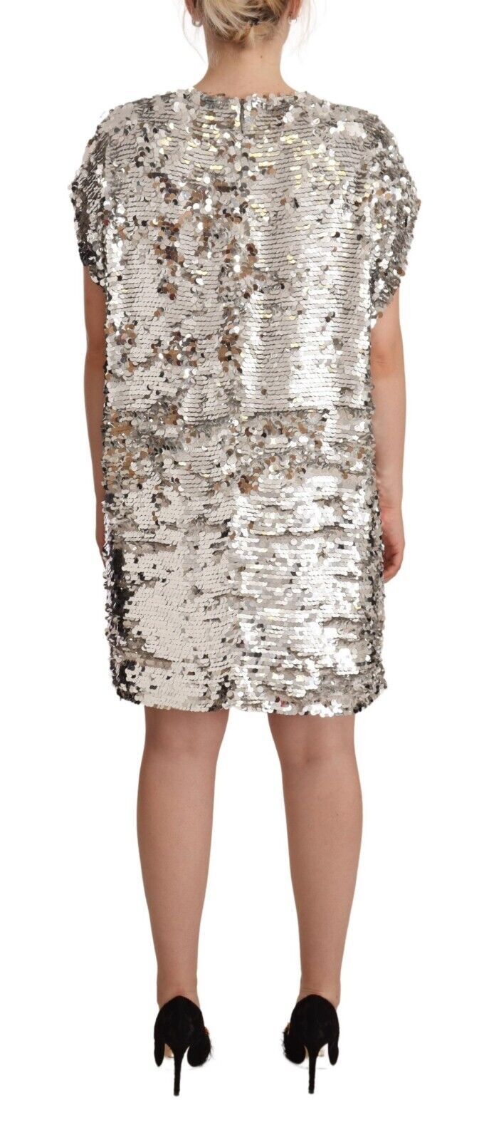  - Sequined Boat Neck Mini Dress