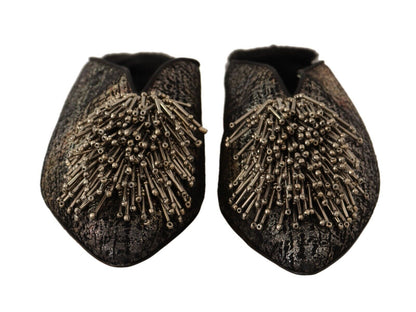  - Golden Enchantment Leather Flats