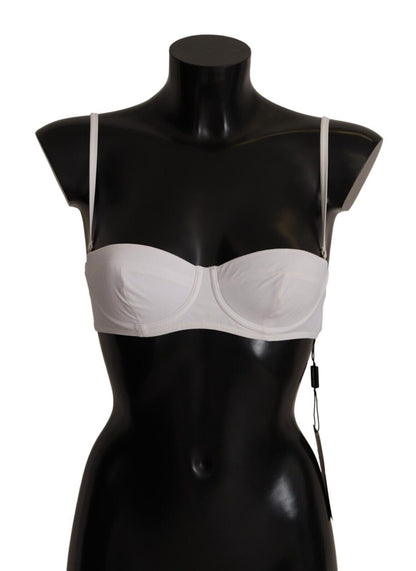  - Chic White Nylon Balconette Bra