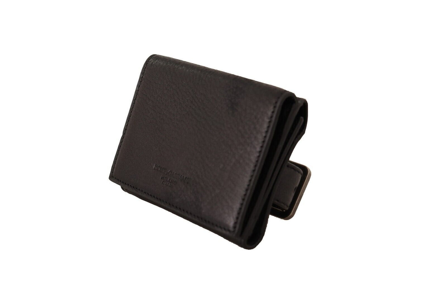  - Elegant Black Leather Trifold Multi Kit