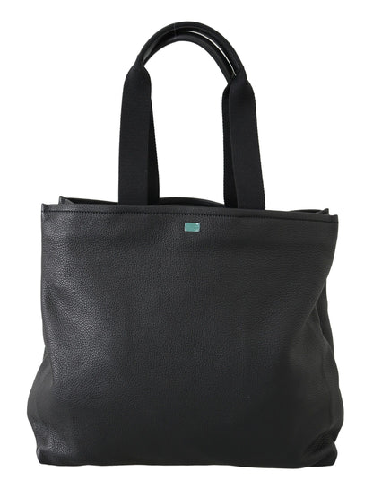  - Elegant Black Leather Tote for Men