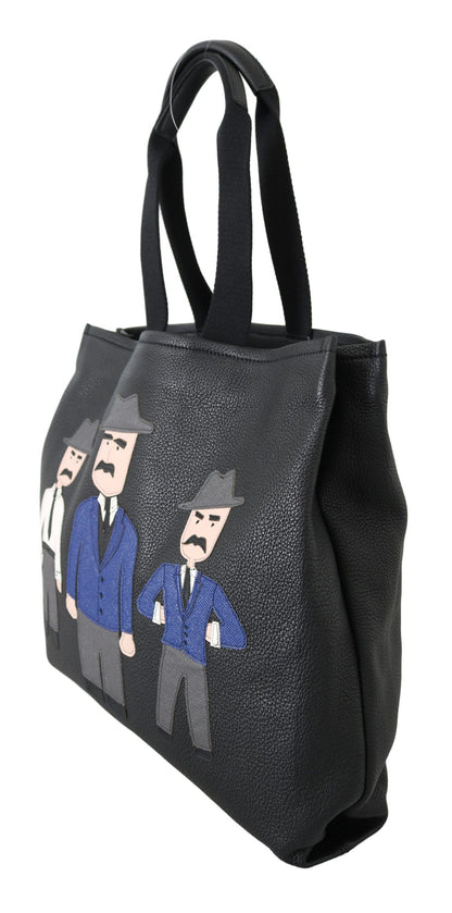  - Elegant Black Leather Tote for Men