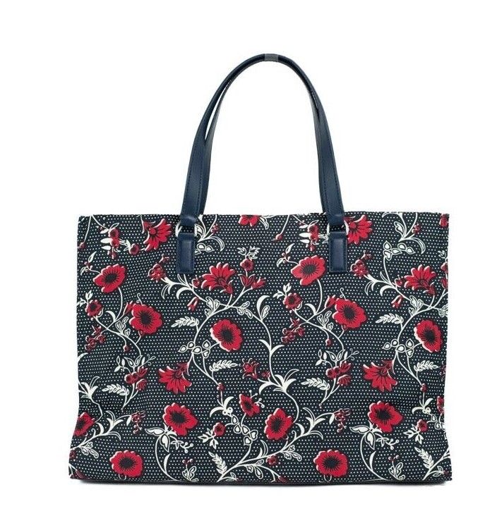  - Medium Nylon Retro Batik Print Shoulder Tote Handbag