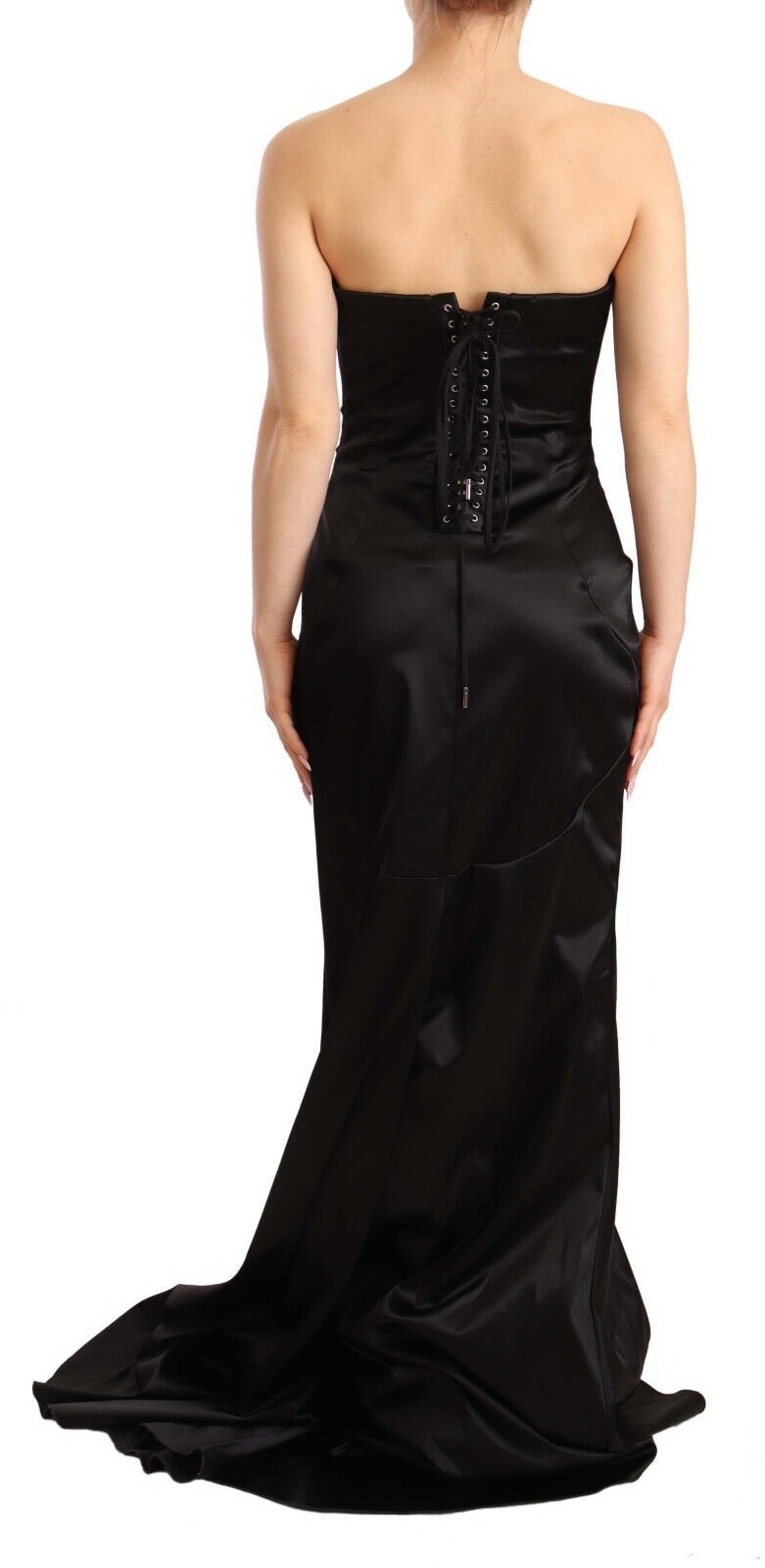  - Elegant Black Strapless Mermaid Dress