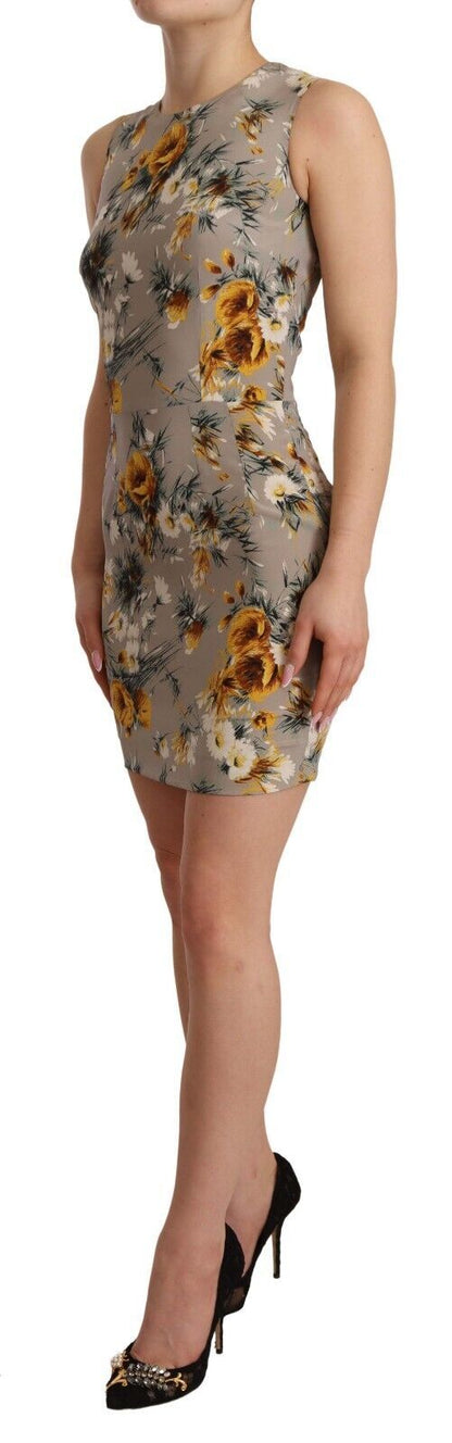  - Elegant Floral Sheath Mini Dress