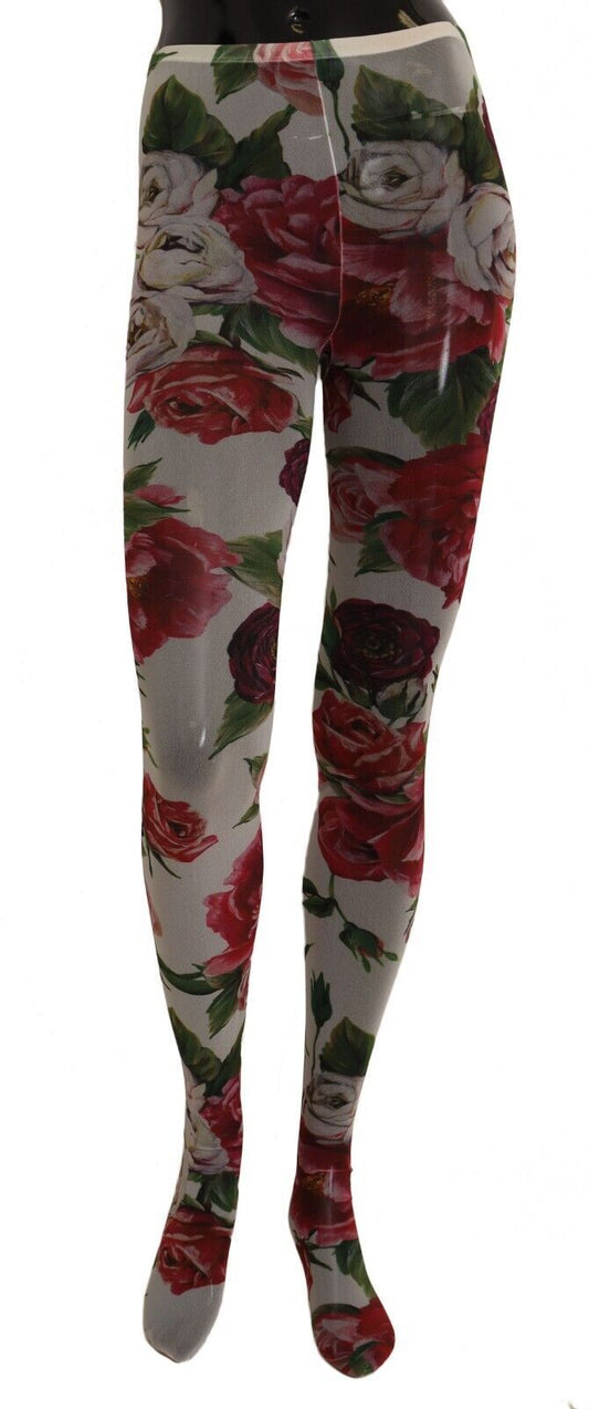 Dolce & Gabbana Floral Print Mesh Tights