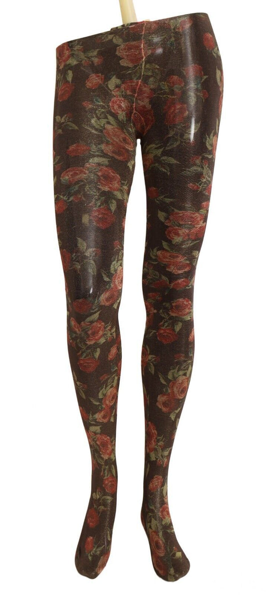  - Floral Print Nylon Tights