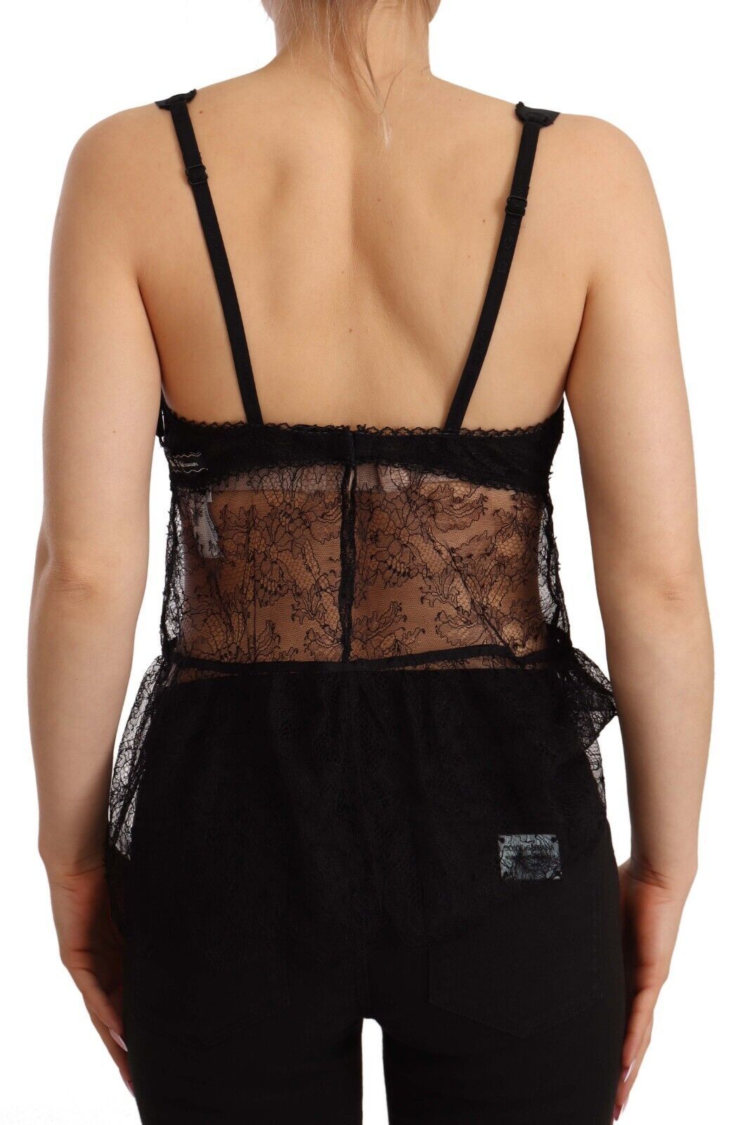  - Elegant Black Silk Lingerie Chemise