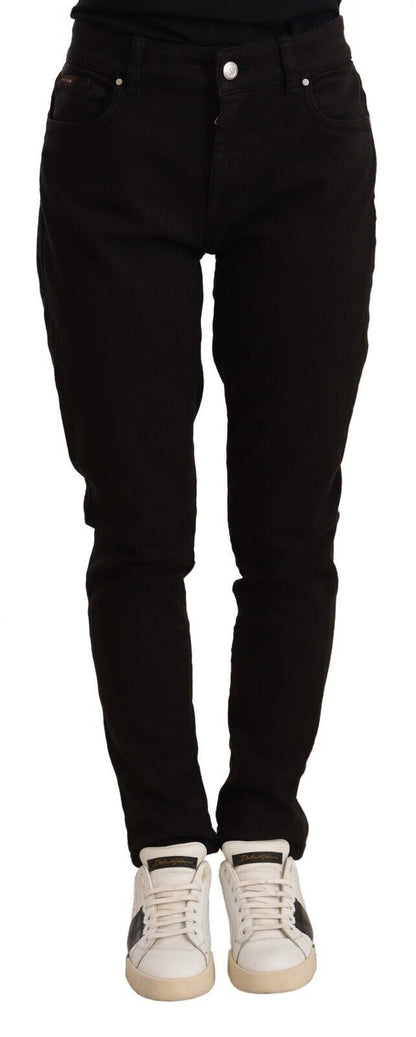  - Elegant Slim-Fit Black Skinny Jeans