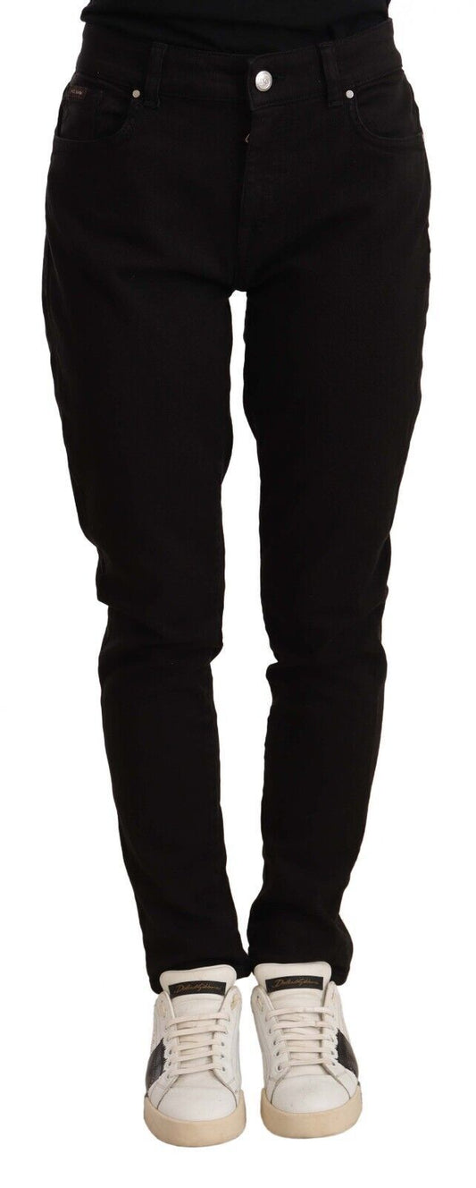  - Elegant Slim-Fit Black Skinny Jeans