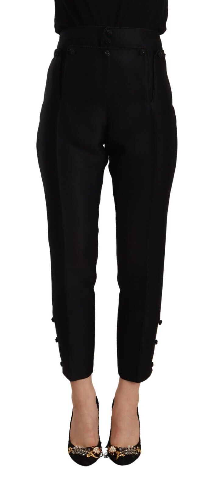  - Elevated Elegance High-Waist Skinny Trousers