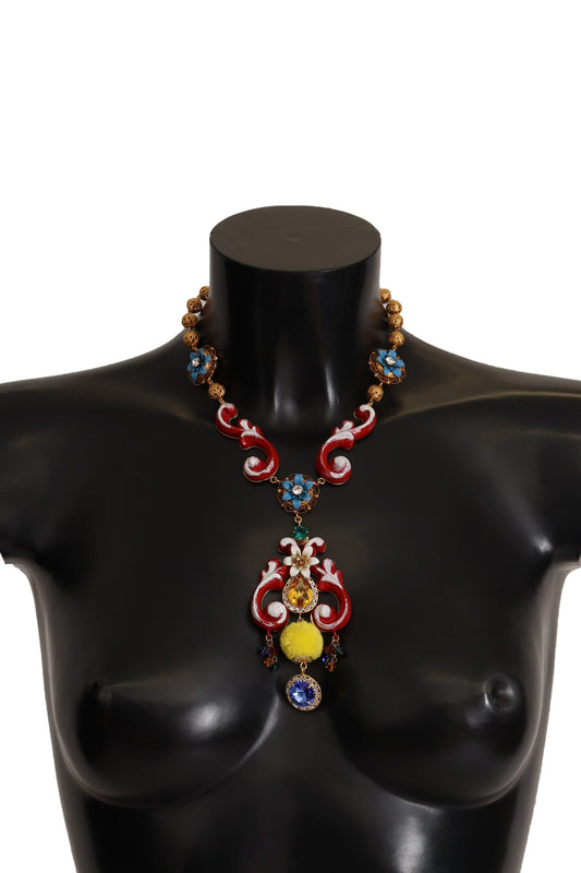  - Multicolor Crystal Statement Necklace