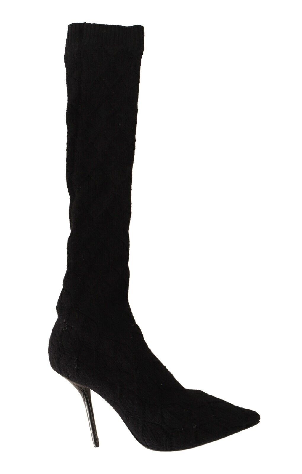  - Elegant Black Stretch Socks Boots