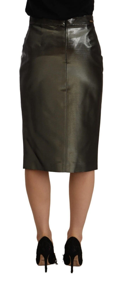  - Chic High Waist Pencil Midi Skirt