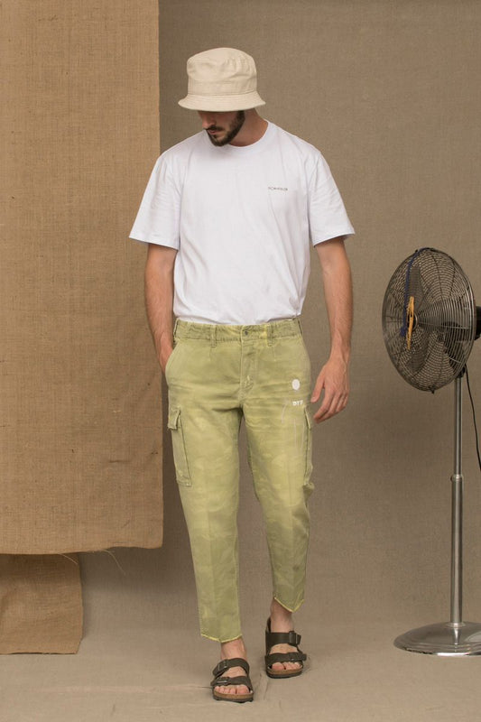 - Green Cotton Men Jeans