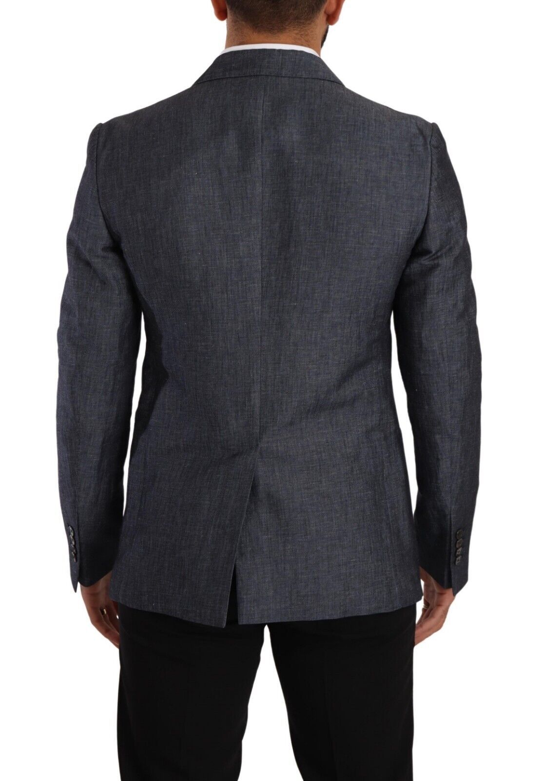  - Elegant Slim Fit Two-Button Blue Blazer