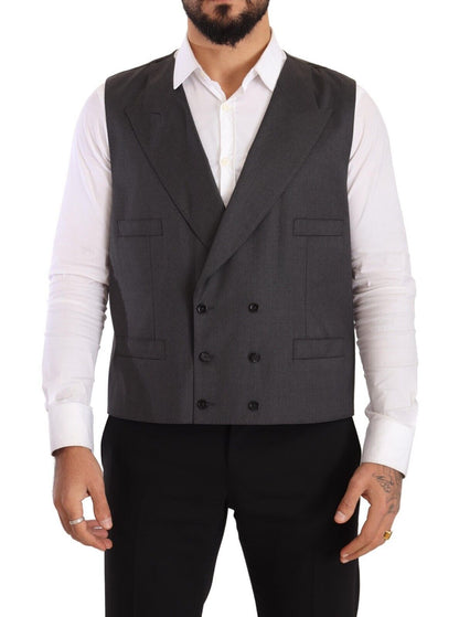  - Elegant Gray Sicilia Wool Blend Suit