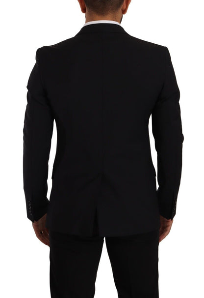  - Elegant Black Martini Slim Fit Blazer and Vest