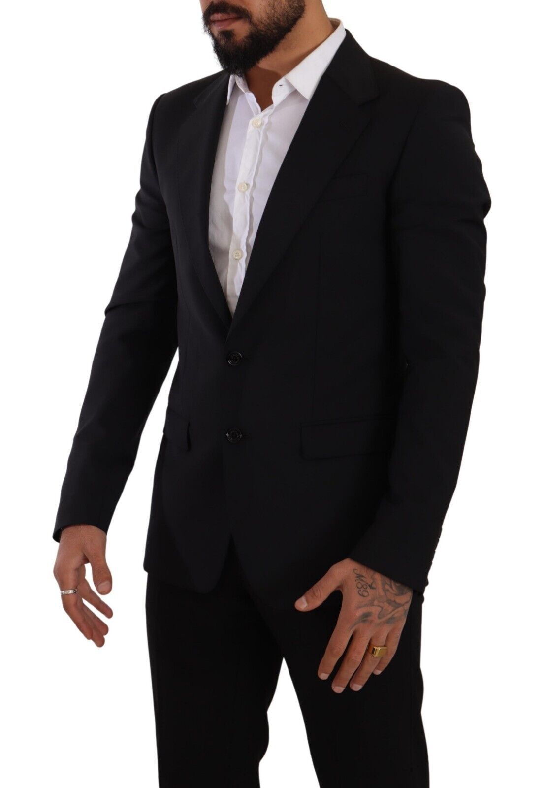  - Elegant Black Martini Slim Fit Blazer and Vest