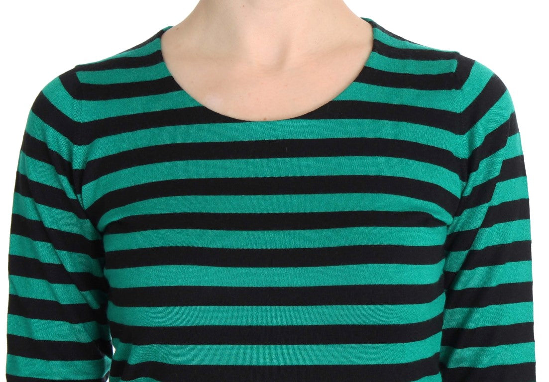 Elegant Striped Cashmere Silk Sweater - The Luxe Alliance