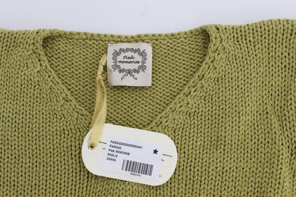  - Elegant Green Sleeveless Vest Sweater