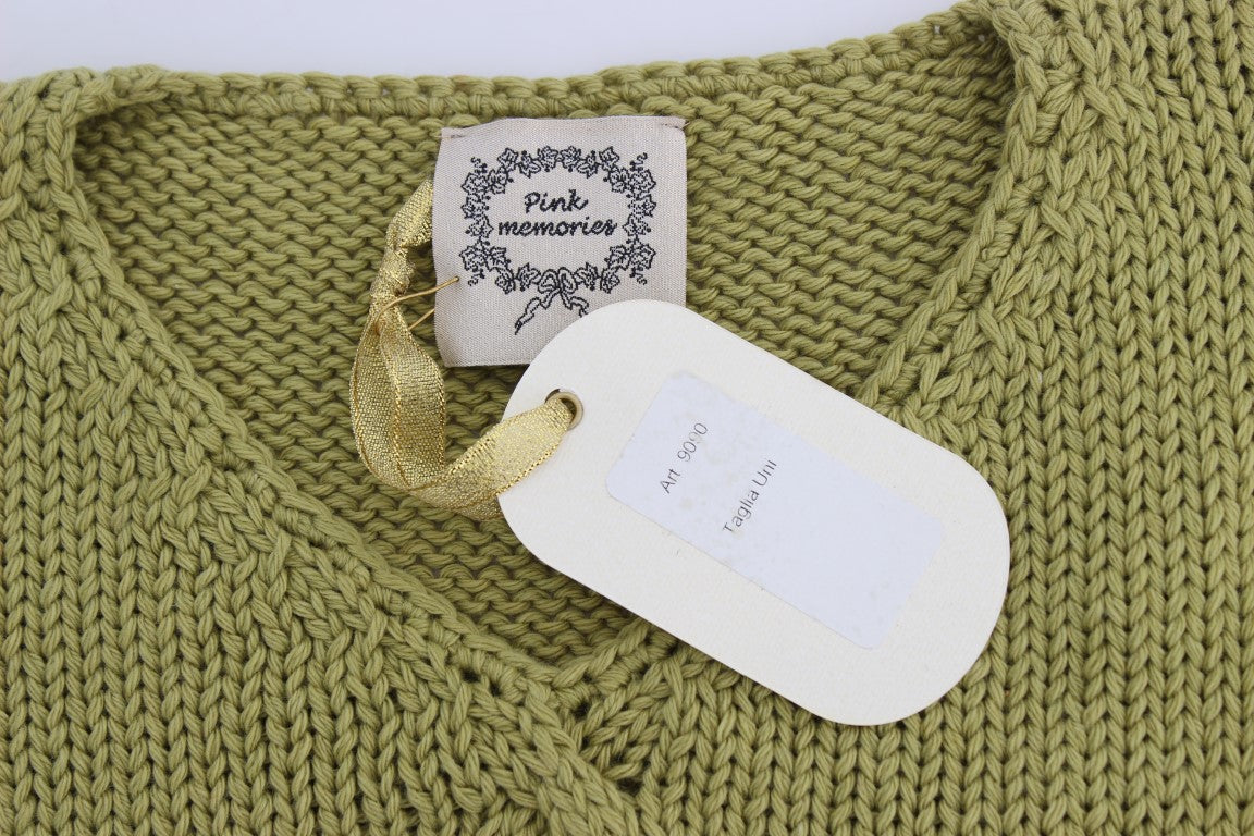  - Elegant Green Sleeveless Vest Sweater