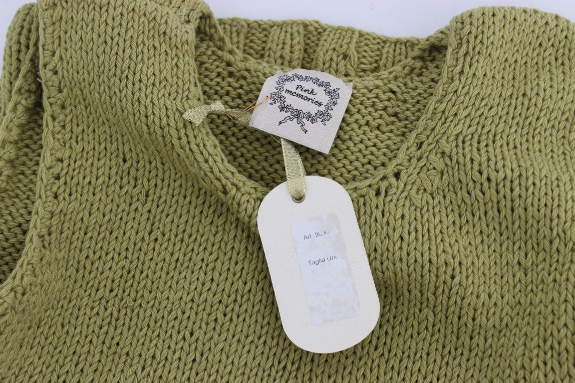  - Chic Green Knitted Sleeveless Vest Sweater