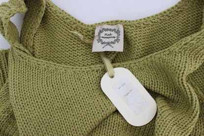  - Elegant Green Knit Sleeveless Vest Sweater