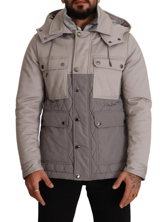  - Elegant Lightweight Gray Windbreaker Jacket