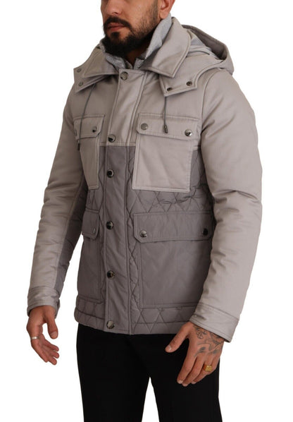  - Elegant Lightweight Gray Windbreaker Jacket