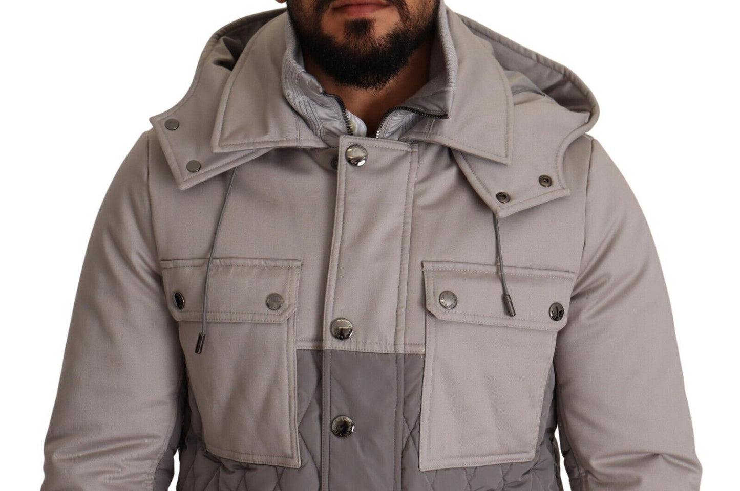  - Elegant Lightweight Gray Windbreaker Jacket