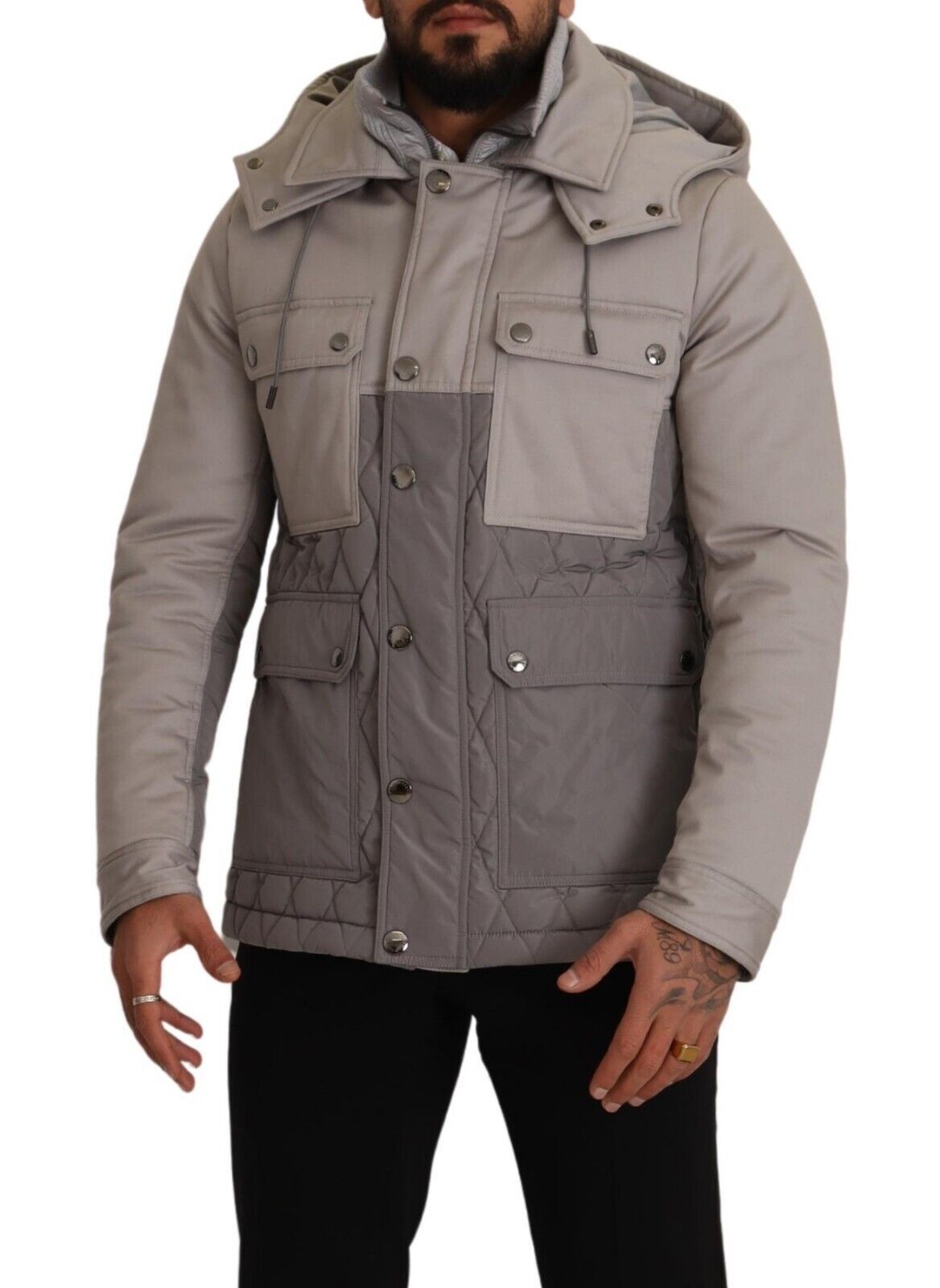  - Elegant Lightweight Gray Windbreaker Jacket