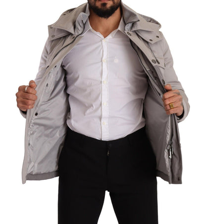  - Elegant Lightweight Gray Windbreaker Jacket