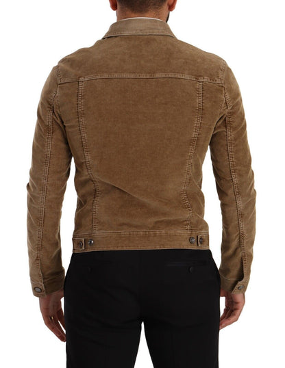  - Elegant Corduroy Logo Jacket