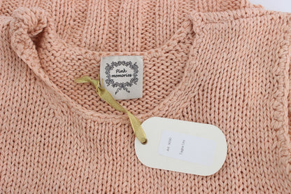  - Elegant Pink Knitted Sleeveless Vest Sweater