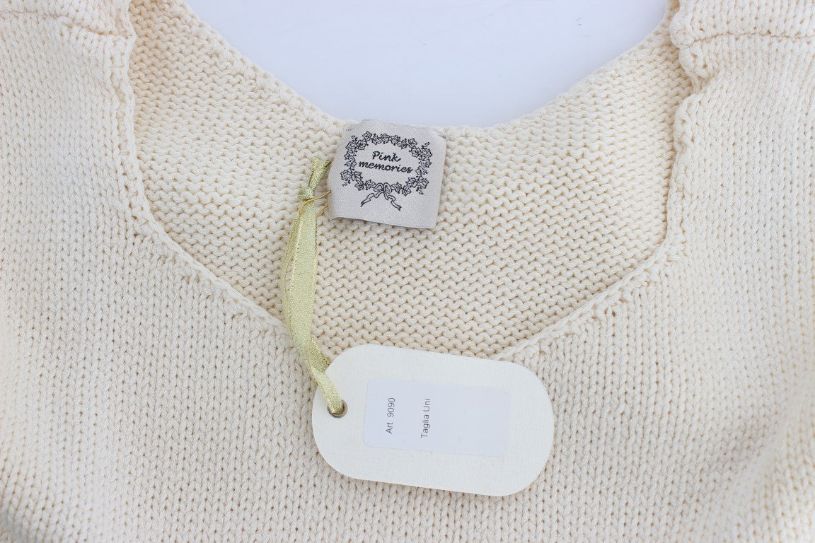  - Beige Sleeveless Knit Vest Sweater