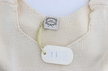  - Beige Sleeveless Knit Vest Sweater