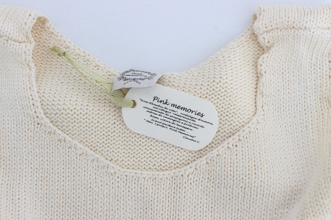  - Beige Sleeveless Knit Vest Sweater