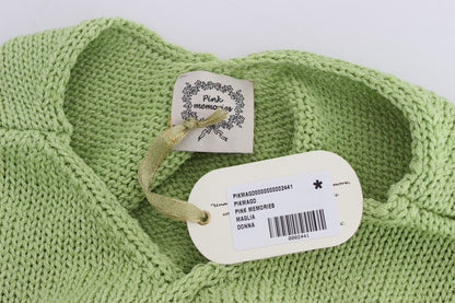  - Elegant Green Knitted Sleeveless Vest Sweater