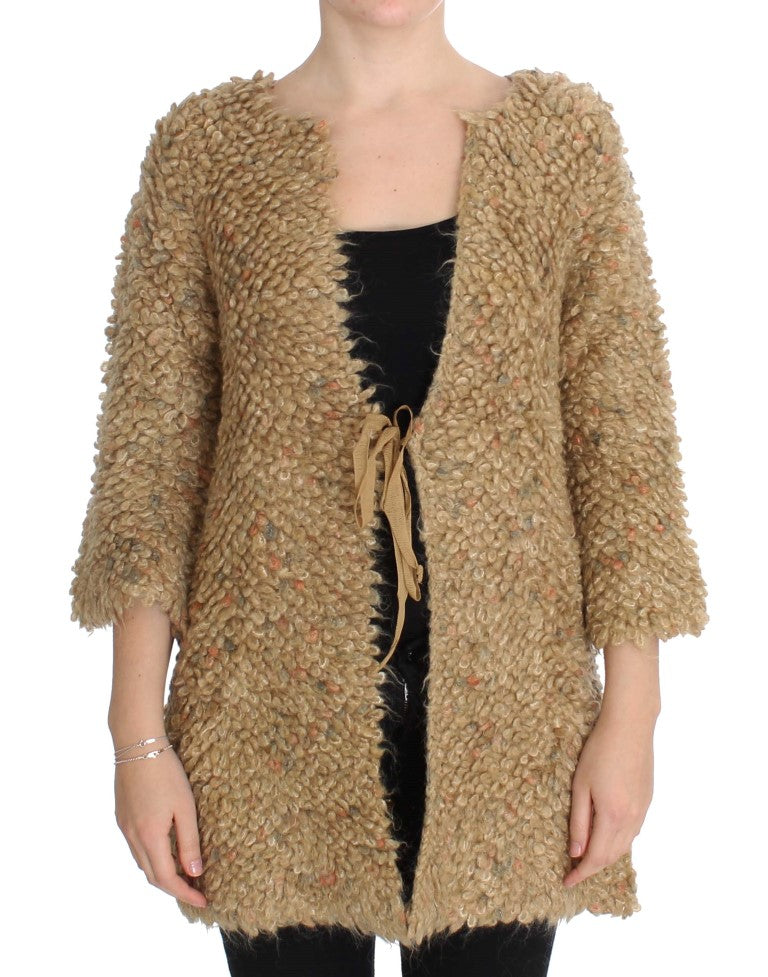  - Elegant Beige Sweatercoat Cape